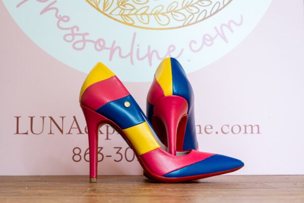 Rainbow All Leather High Heel Shoe