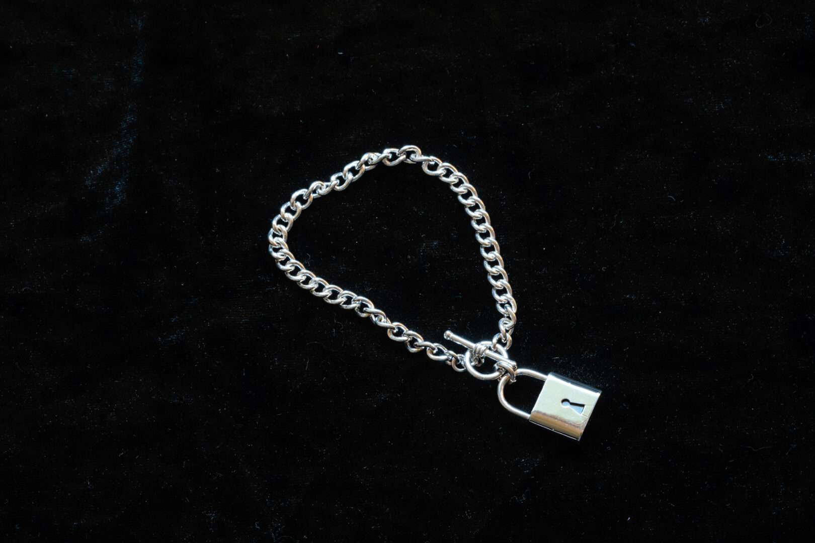 Heart Padlock Keyhole Bracelet Sterling Silver