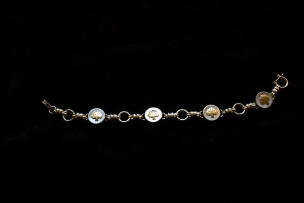 Gold Tree of Life Sterling Silver Bracelet