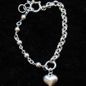 Sterling Silver unique design Bracelet with Heart