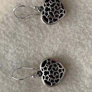 A black heart inspired earrings for women